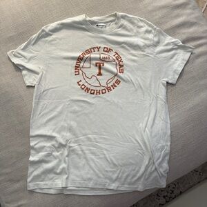 Champion White T-Shirt with Orange Print